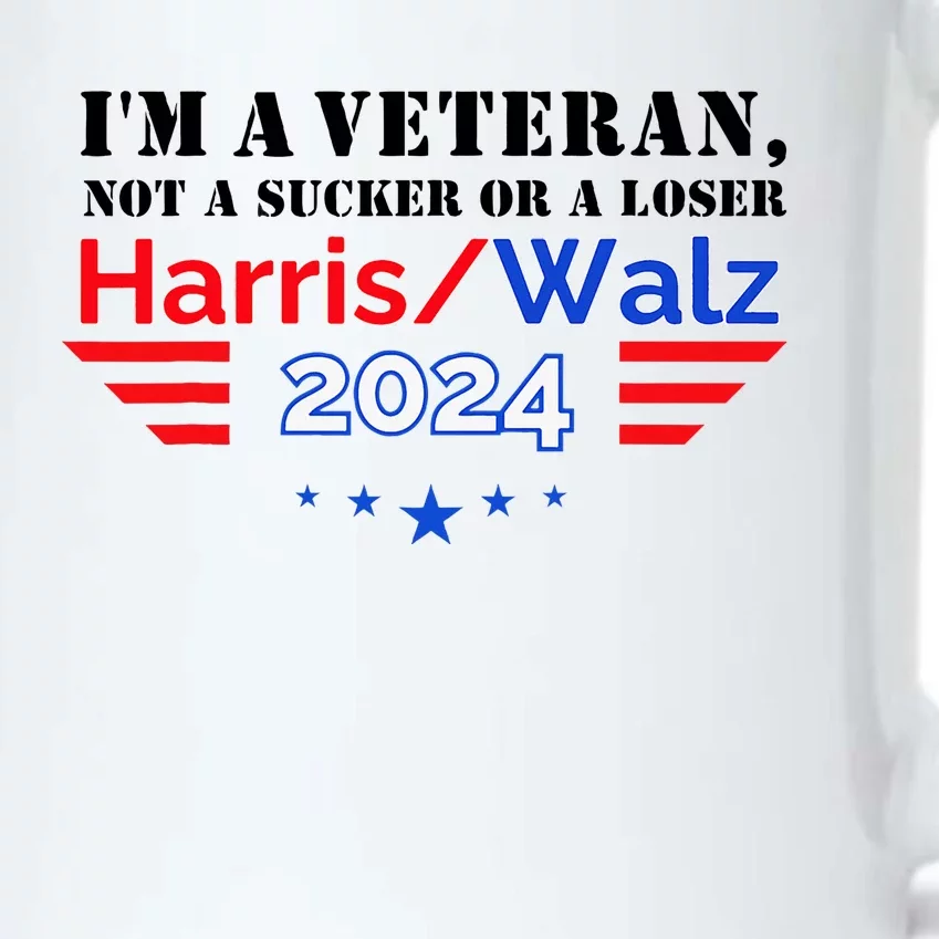 Veteran For Harris Walz For President 2024 Black Color Changing Mug