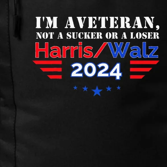 Veteran For Harris Walz For President 2024 Daily Commute Backpack