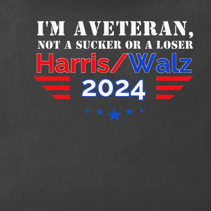 Veteran For Harris Walz For President 2024 Zip Tote Bag