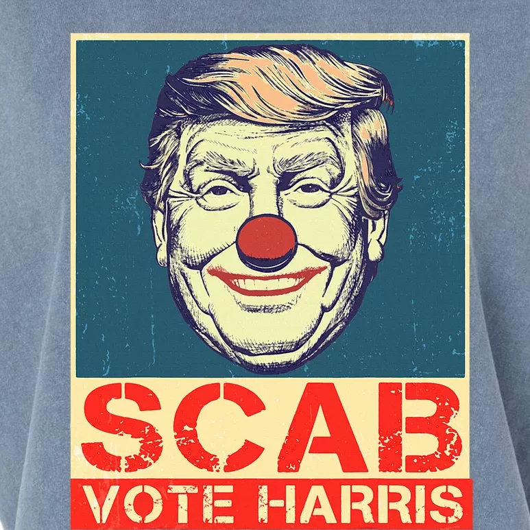 Vote For Harris 2024 Trump Is A Scab Vote Harris Garment-Dyed Women's Muscle Tee