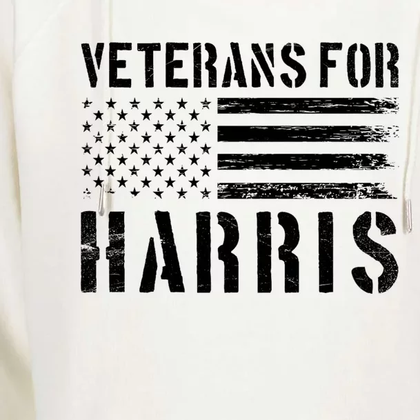 Veterans For Harris 2024 Military Vets Kamala Harris Womens Funnel Neck Pullover Hood