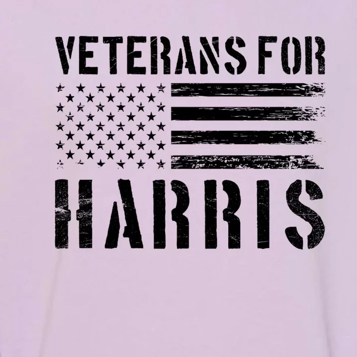 Veterans For Harris 2024 Military Vets Kamala Harris Garment-Dyed Sweatshirt