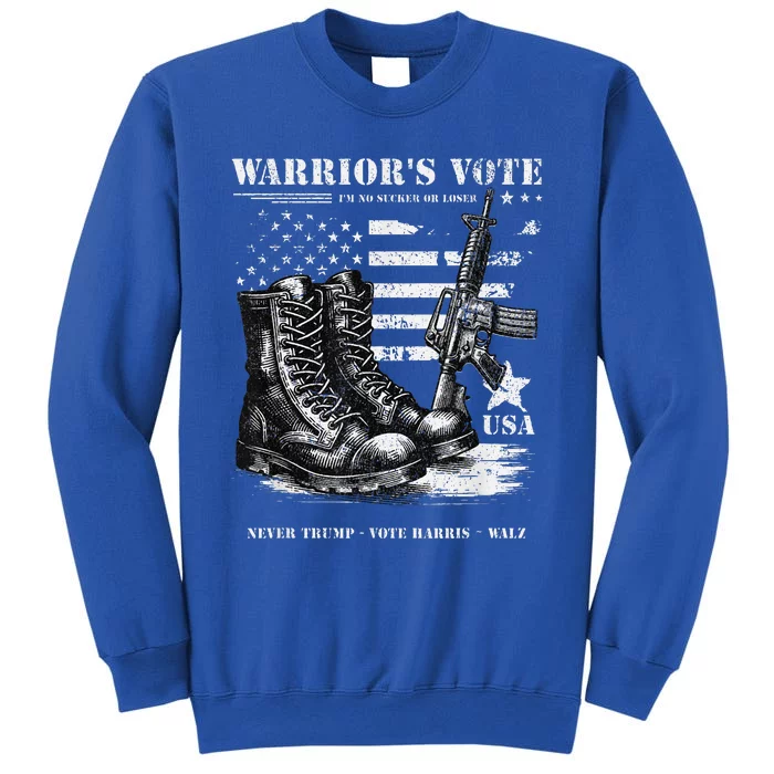 Veterans For Harris Walz 2024 Military Vets Never Trump Tall Sweatshirt