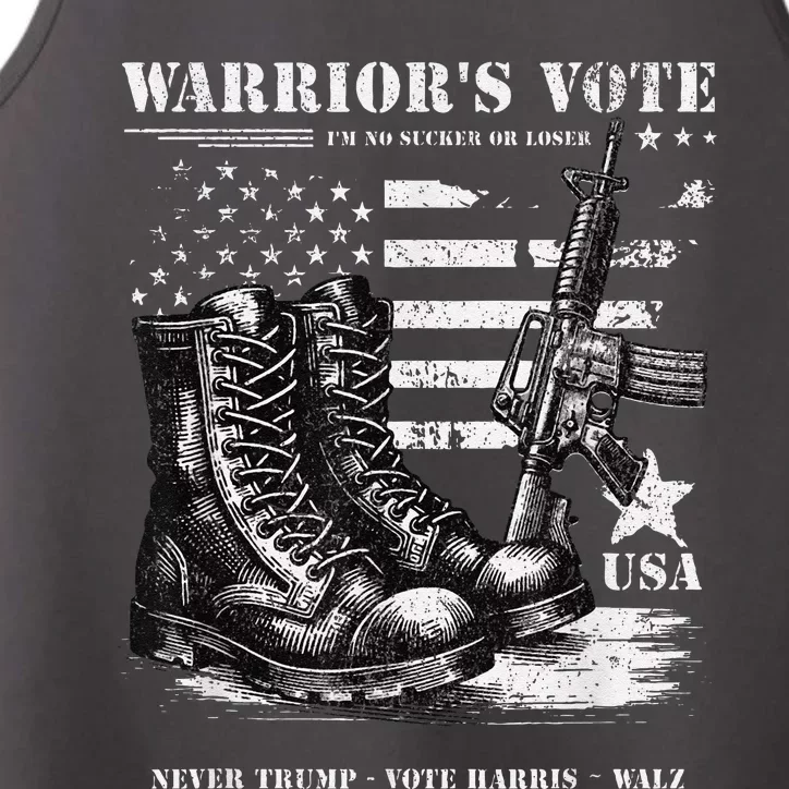 Veterans For Harris Walz 2024 Military Vets Never Trump Performance Tank