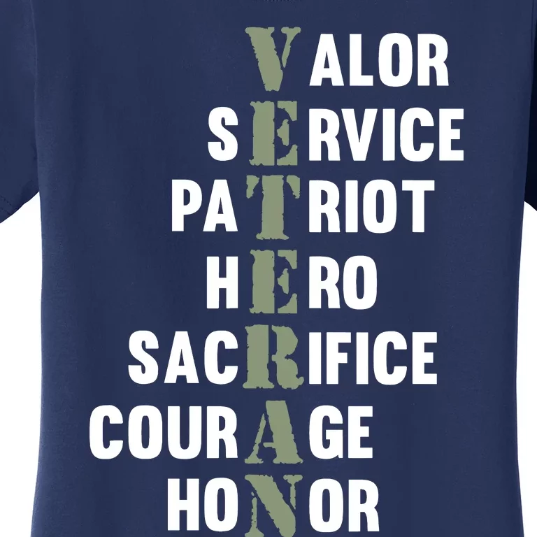 Veteran Facts Happy Veterans Day Support Graphic Women's T-Shirt