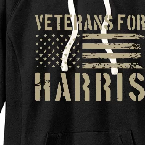 Veterans For Harris 2024 Military Vets Kamala Harris Women's Fleece Hoodie