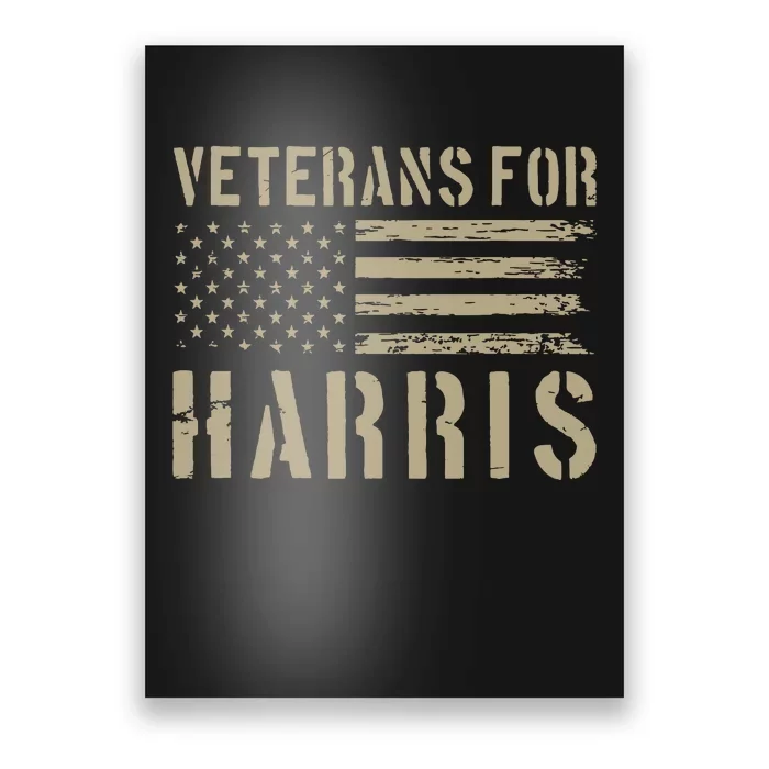 Veterans For Harris 2024 Military Vets Kamala Harris Poster