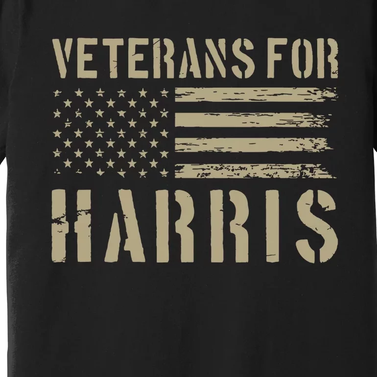 Veterans For Harris 2024 Military Vets Kamala Harris Premium T-Shirt