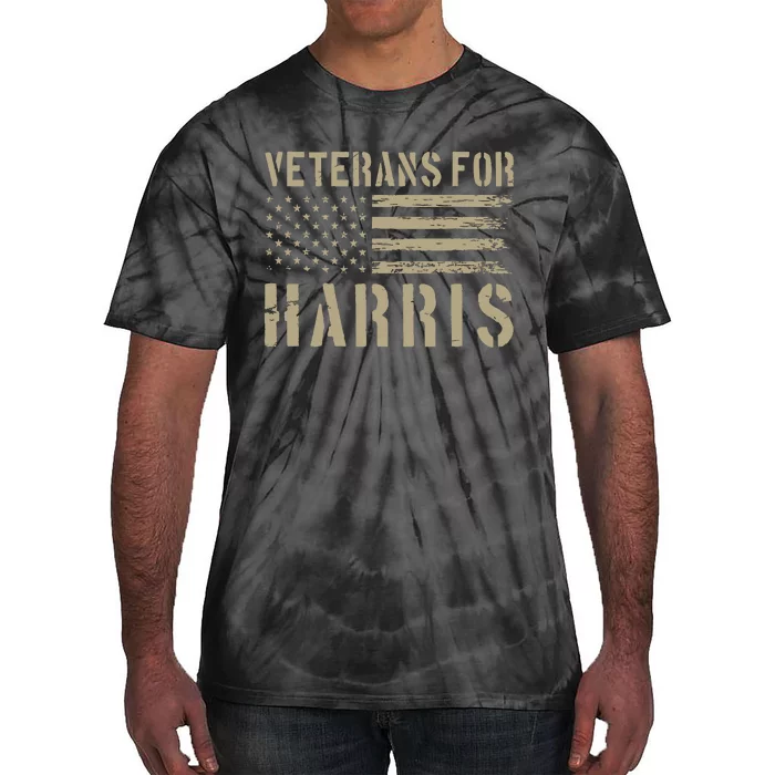 Veterans For Harris 2024 Military Vets Kamala Harris Tie-Dye T-Shirt