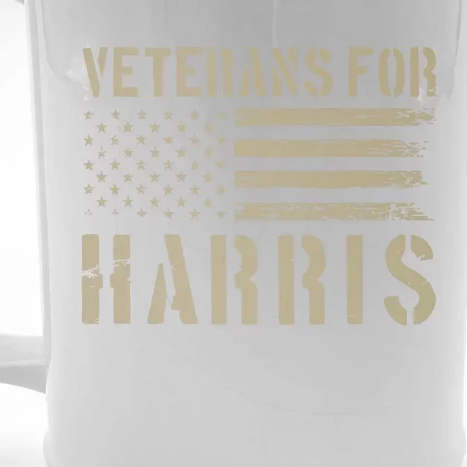 Veterans For Harris 2024 Military Vets Kamala Harris Front & Back Beer Stein