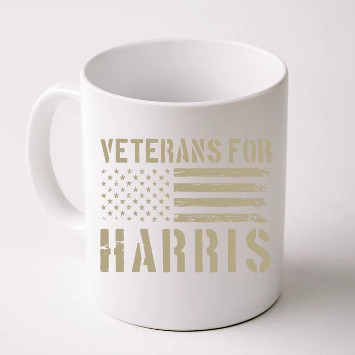 Veterans For Harris 2024 Military Vets Kamala Harris Front & Back Coffee Mug