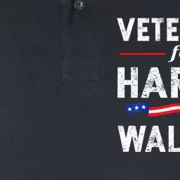 Veterans For Harris Waltz 2024 Election Vote Blue Democrat Softstyle Adult Sport Polo