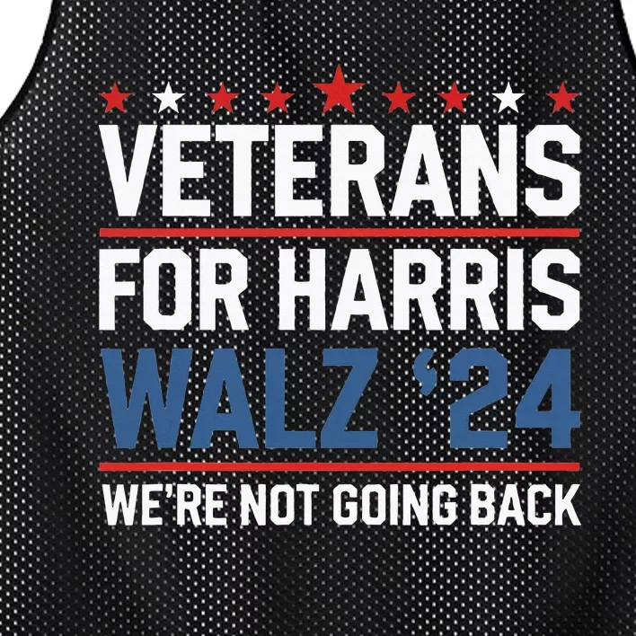 Veterans For Harris Walz 24 WeRe Not Going Back Mesh Reversible Basketball Jersey Tank