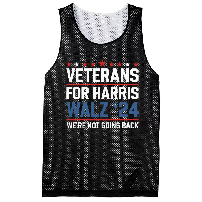 Veterans For Harris Walz 24 WeRe Not Going Back Mesh Reversible Basketball Jersey Tank