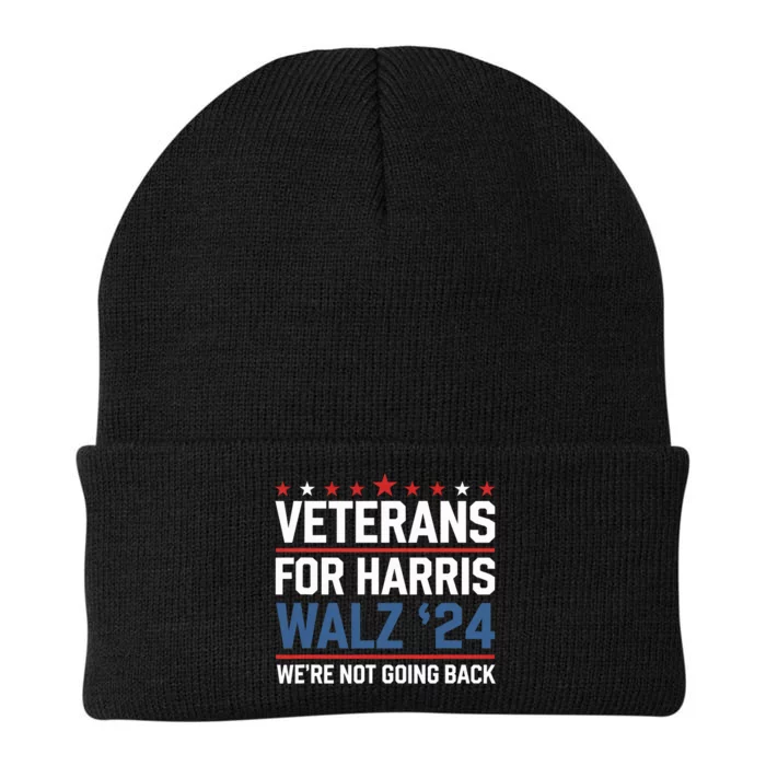 Veterans For Harris Walz 24 WeRe Not Going Back Knit Cap Winter Beanie