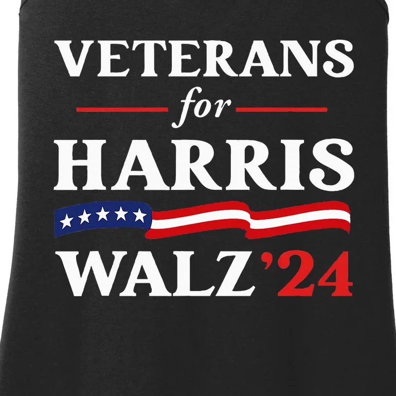 Veterans For Harris Walz 2024 Vote Tim Walz Kamala Harris Ladies Essential Tank