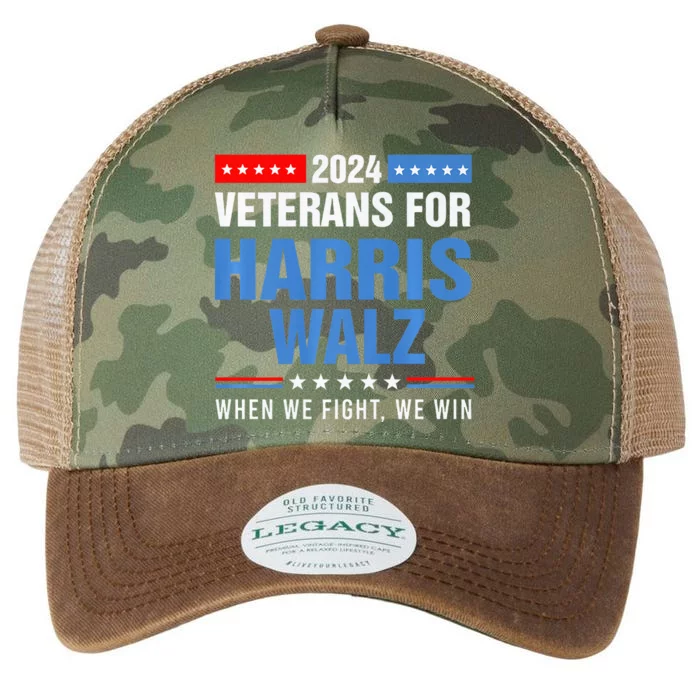 Veterans For Harris Walz 2024 Presidential Campaign Legacy Tie Dye Trucker Hat