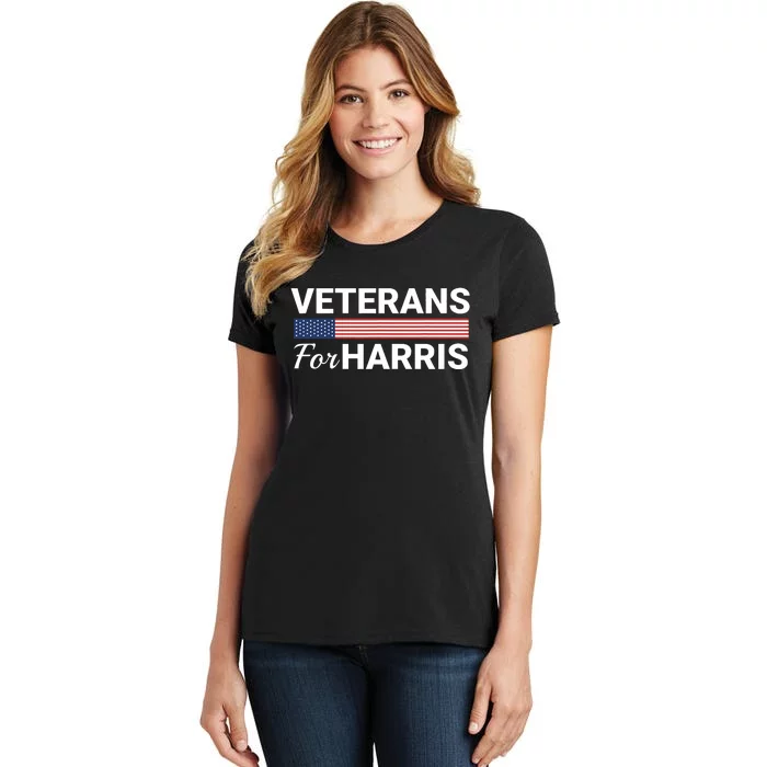 Veterans For Harris 2024 Military Vets Kamala Harris Women's T-Shirt