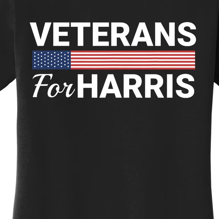 Veterans For Harris 2024 Military Vets Kamala Harris Women's T-Shirt