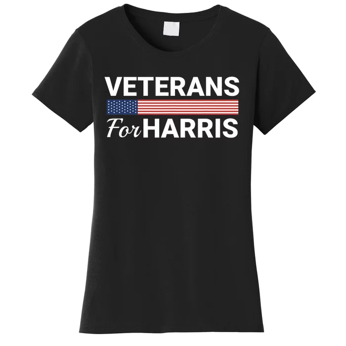 Veterans For Harris 2024 Military Vets Kamala Harris Women's T-Shirt