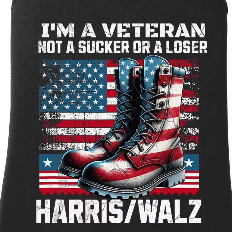 Veteran For Harris Walz For President 2024 Ladies Essential Tank