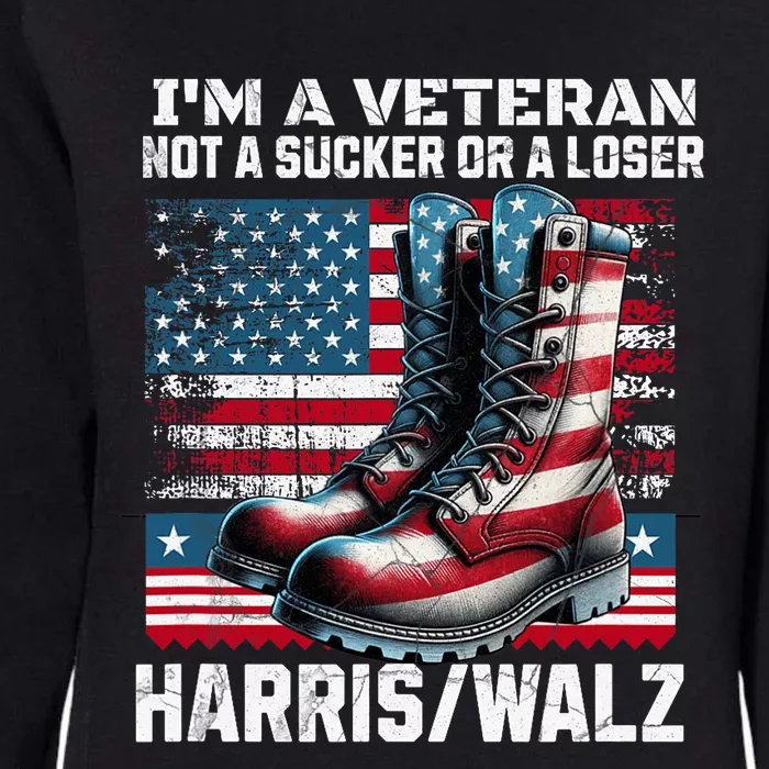 Veteran For Harris Walz For President 2024 Womens California Wash Sweatshirt