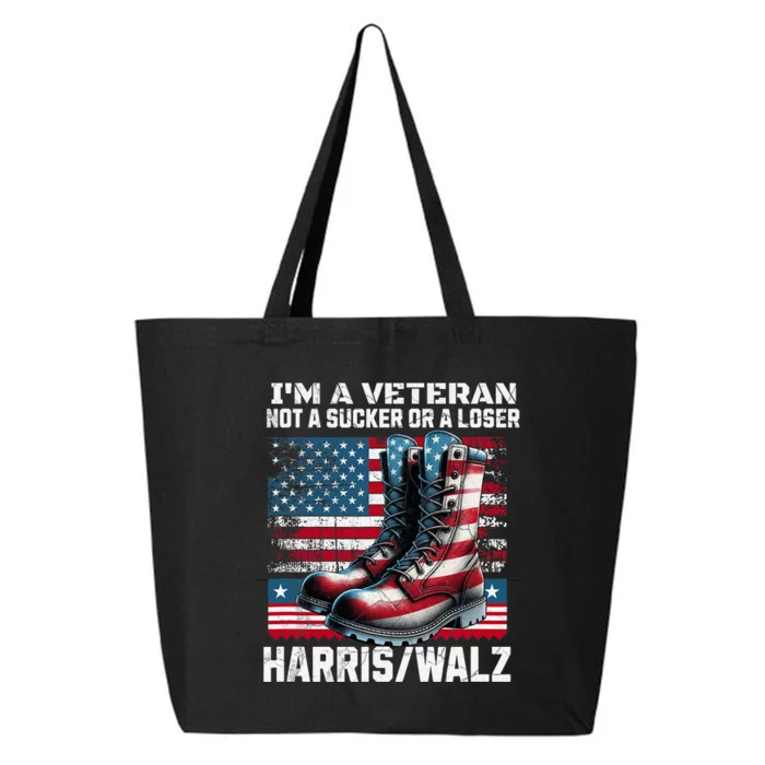 Veteran For Harris Walz For President 2024 25L Jumbo Tote