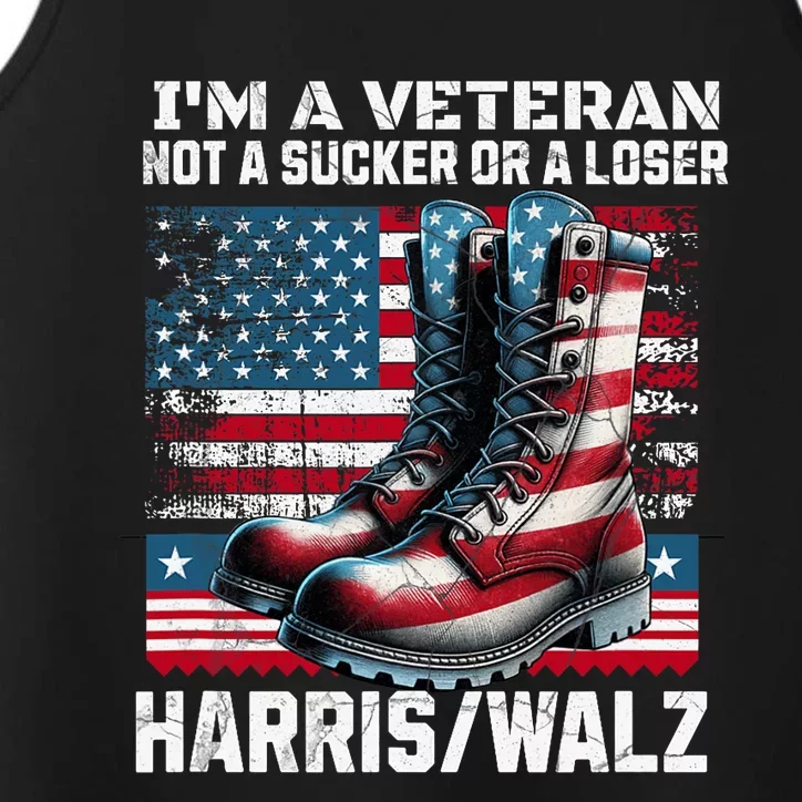 Veteran For Harris Walz For President 2024 Performance Tank