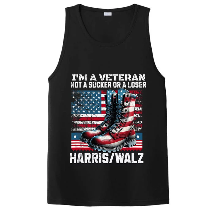 Veteran For Harris Walz For President 2024 Performance Tank