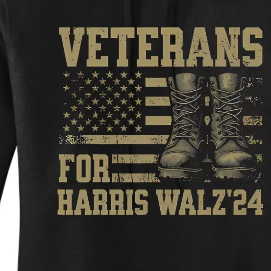 Veterans For Harris Walz Waltz 2024 Presidential Campaign Women's Pullover Hoodie