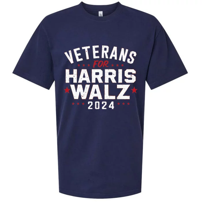 Veterans For Harris Waltz 2024 Election Vote Blue Democrat Sueded Cloud Jersey T-Shirt