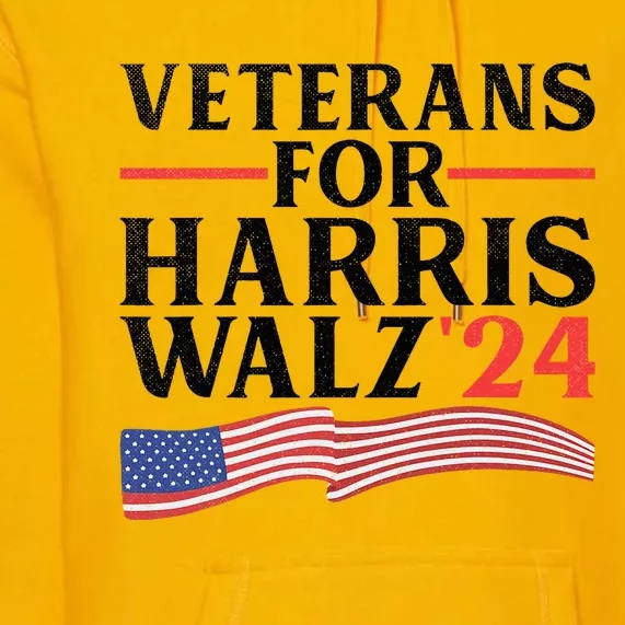 Veterans For Harris Walz 2024 Premium Hoodie