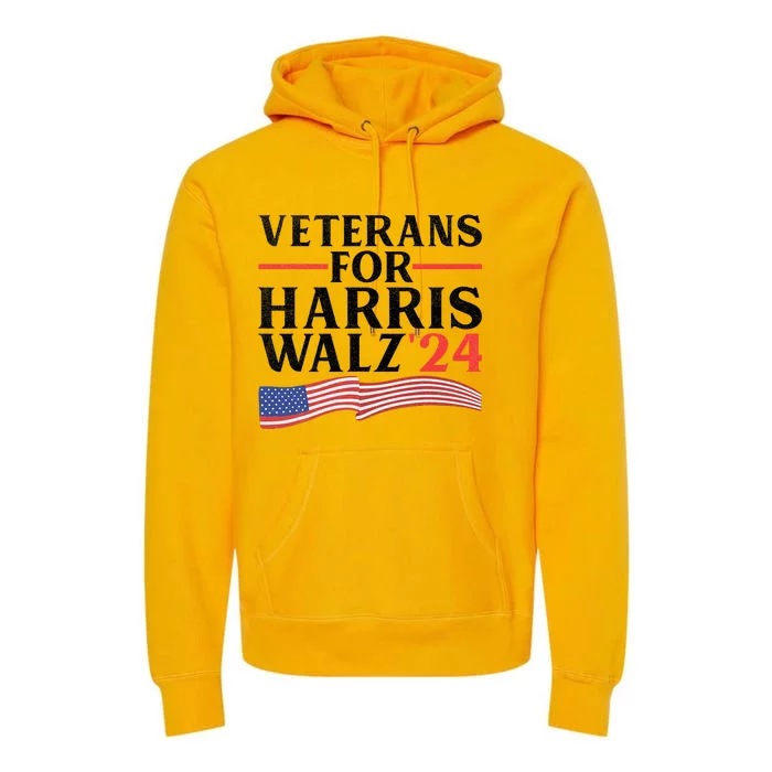 Veterans For Harris Walz 2024 Premium Hoodie