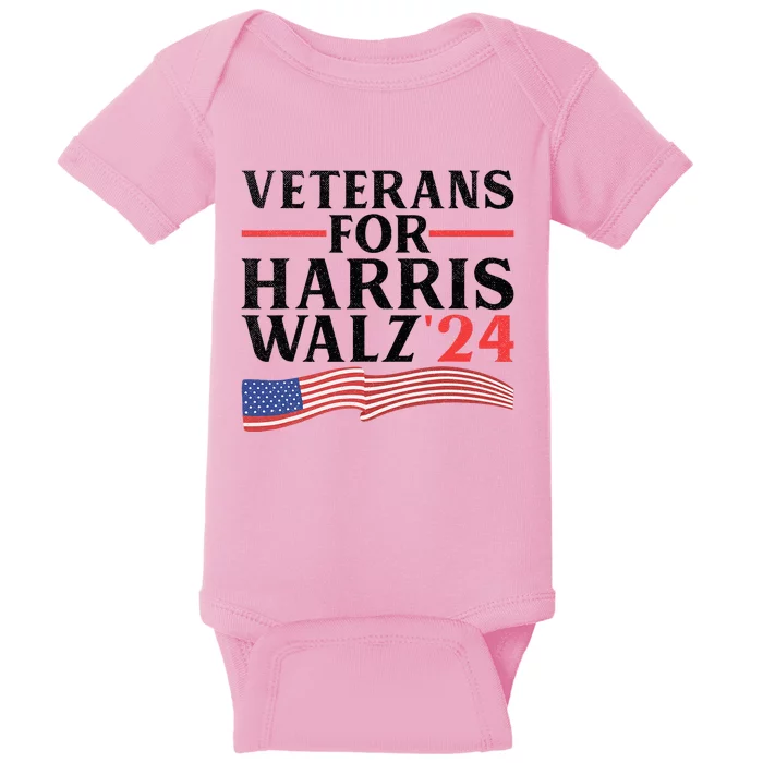 Veterans For Harris Walz 2024 Baby Bodysuit