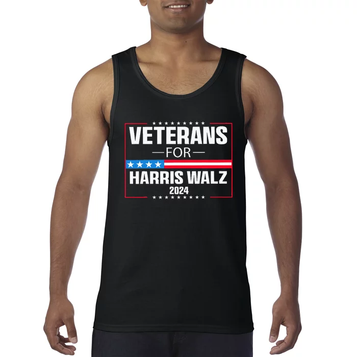 Veterans For Harris Walz 2024 Presidential Campaign Tank Top