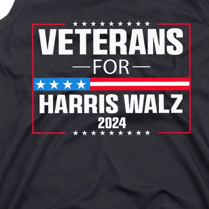 Veterans For Harris Walz 2024 Presidential Campaign Tank Top