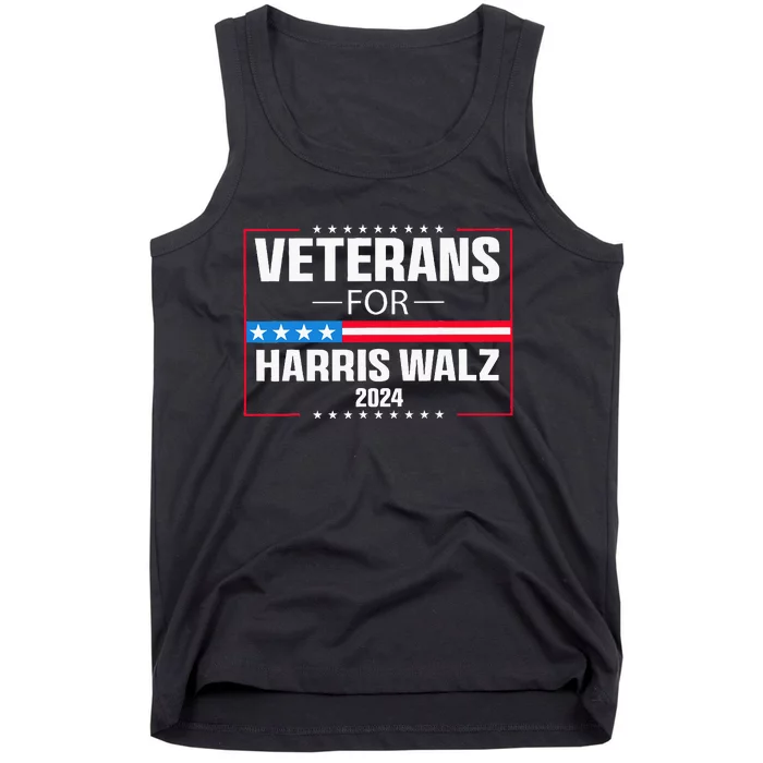 Veterans For Harris Walz 2024 Presidential Campaign Tank Top