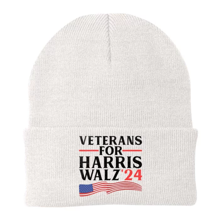 Veterans For Harris Walz 2024 Knit Cap Winter Beanie