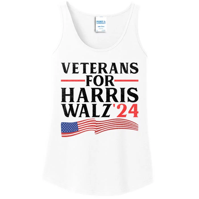 Veterans For Harris Walz 2024 Ladies Essential Tank