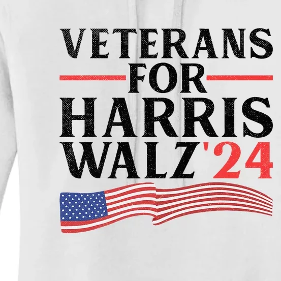 Veterans For Harris Walz 2024 Women's Pullover Hoodie