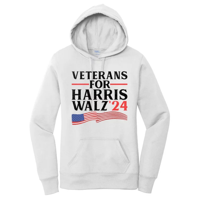 Veterans For Harris Walz 2024 Women's Pullover Hoodie