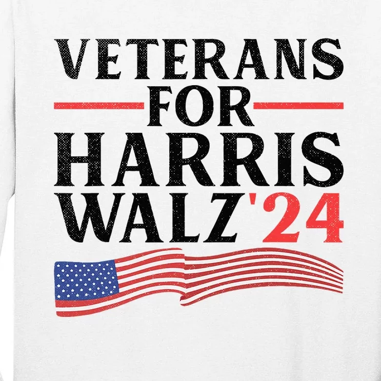 Veterans For Harris Walz 2024 Tall Long Sleeve T-Shirt