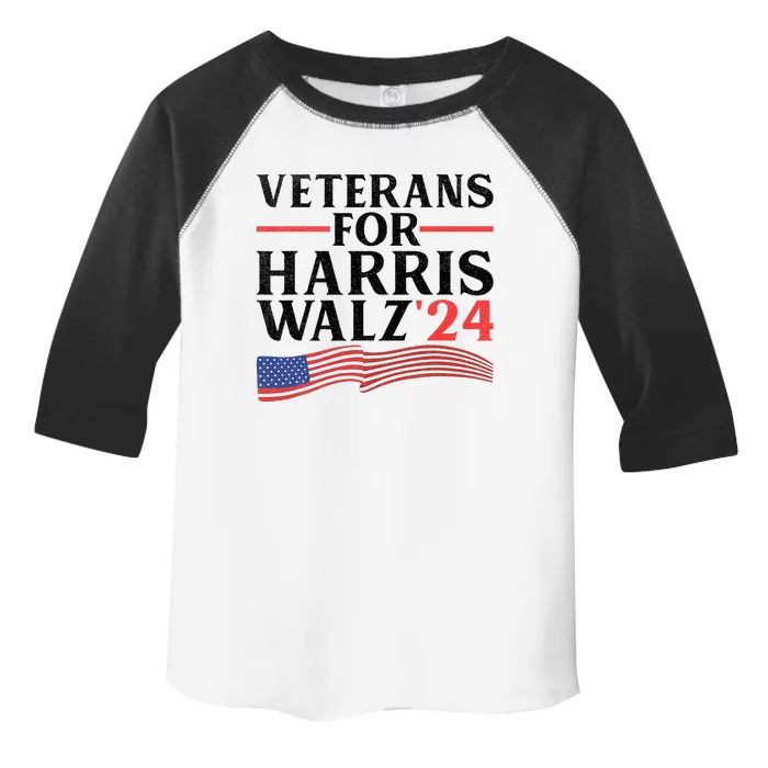 Veterans For Harris Walz 2024 Toddler Fine Jersey T-Shirt