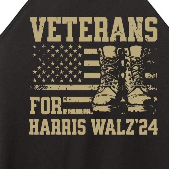 Veterans For Harris Walz Waltz 2024 Presidential Campaign Women’s Perfect Tri Rocker Tank