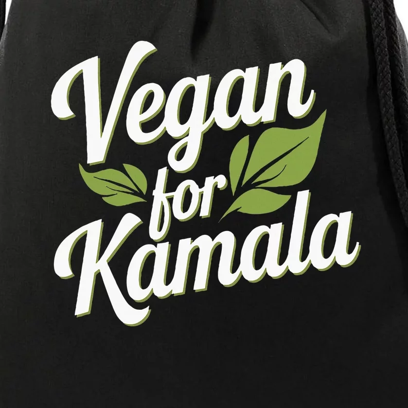 Vegans For Harris Waltz Walz 2024 Vegan For Kamala 2024 Drawstring Bag