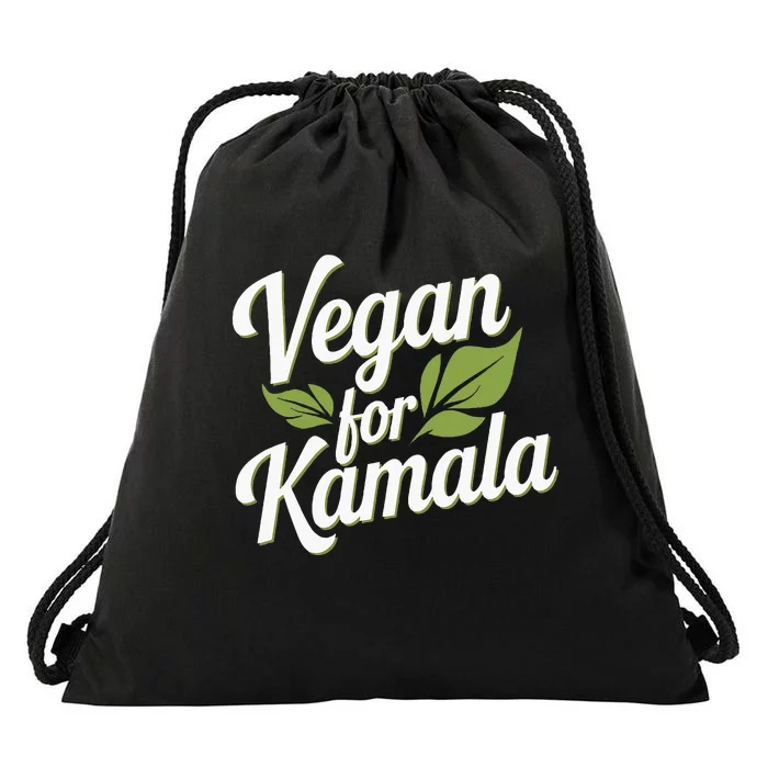 Vegans For Harris Waltz Walz 2024 Vegan For Kamala 2024 Drawstring Bag