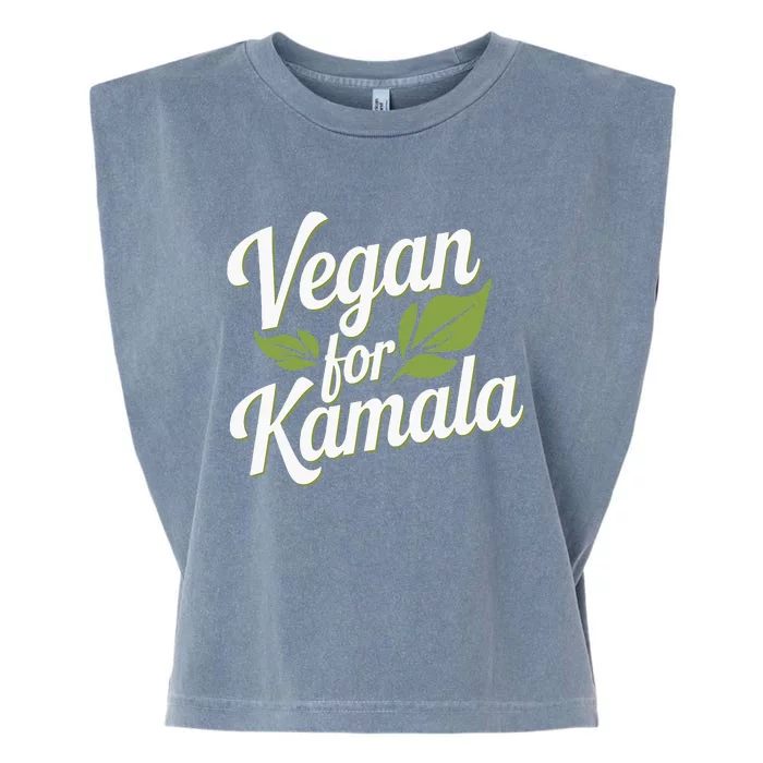 Vegans For Harris Waltz Walz 2024 Vegan For Kamala 2024 Garment-Dyed Women's Muscle Tee