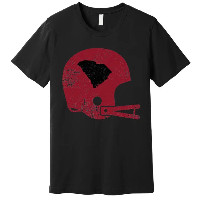 Vintage Football Helmet State Of South Carolina Premium T-Shirt