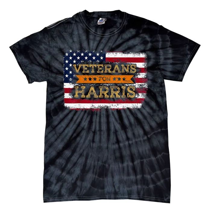 Veterans For Harris Walz Waltz 2024 President Veteran Day Tie-Dye T-Shirt