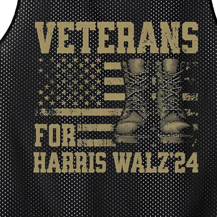 Veterans For Harris Walz Waltz 2024 Presidential Campaign Gift Mesh Reversible Basketball Jersey Tank